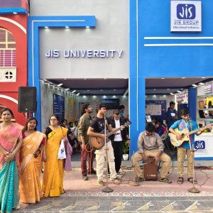 Students performing at Kolkata Book Fair